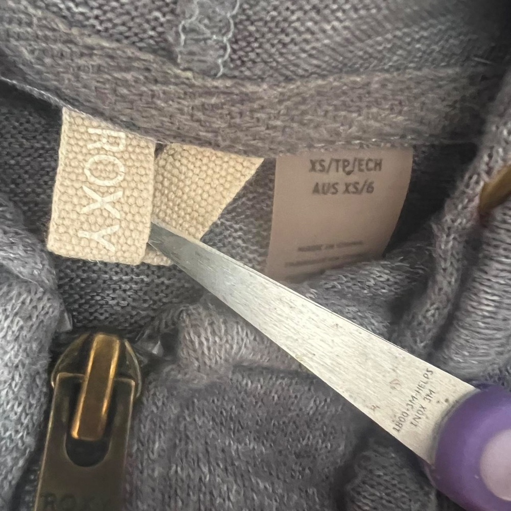 Roxy Grey Zip Up Jacket - image 5